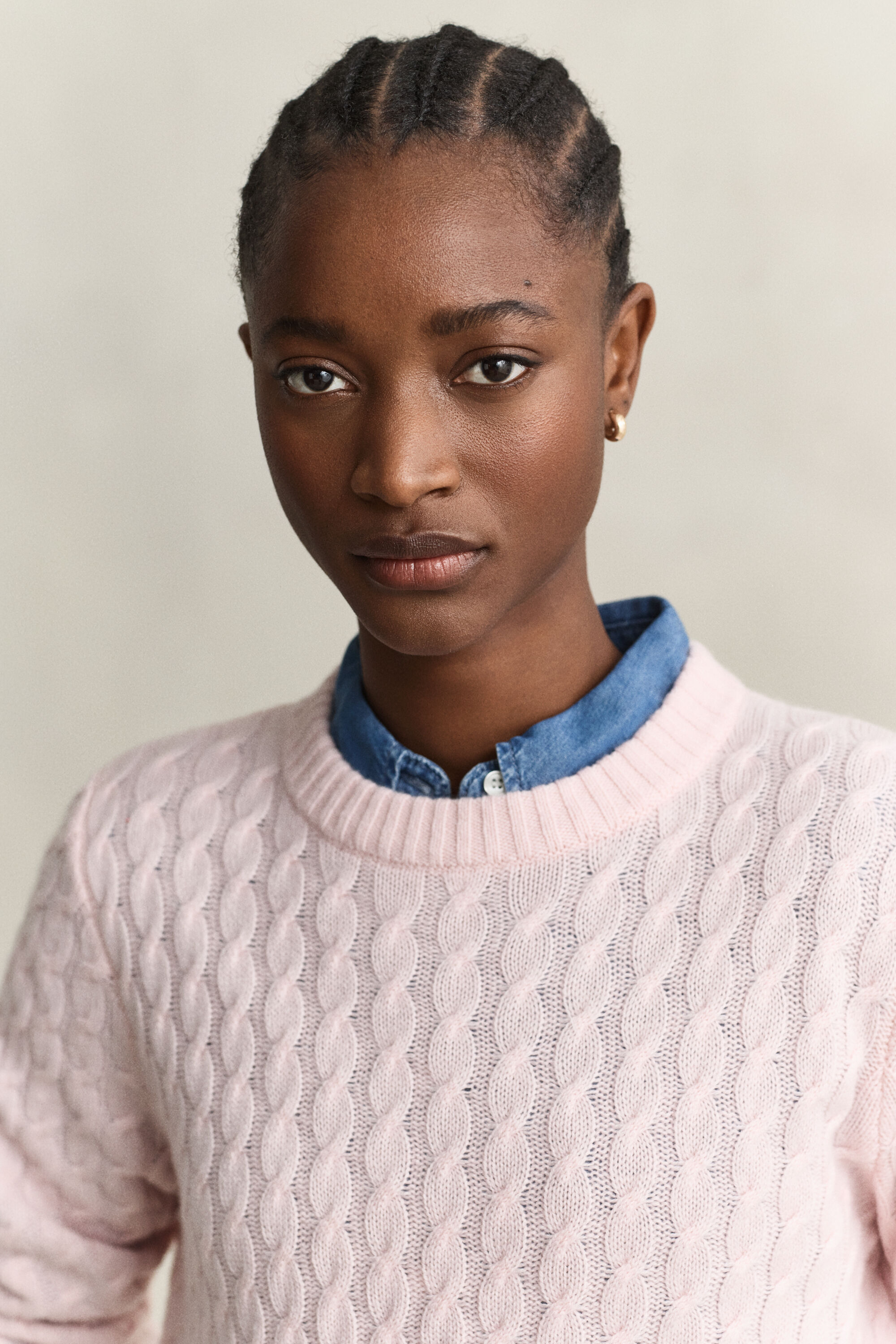 Maglia a trecce in cashmere