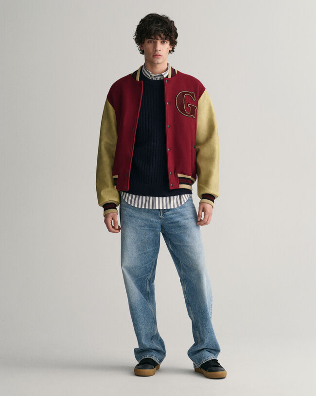 Maglia girocollo testurizzata