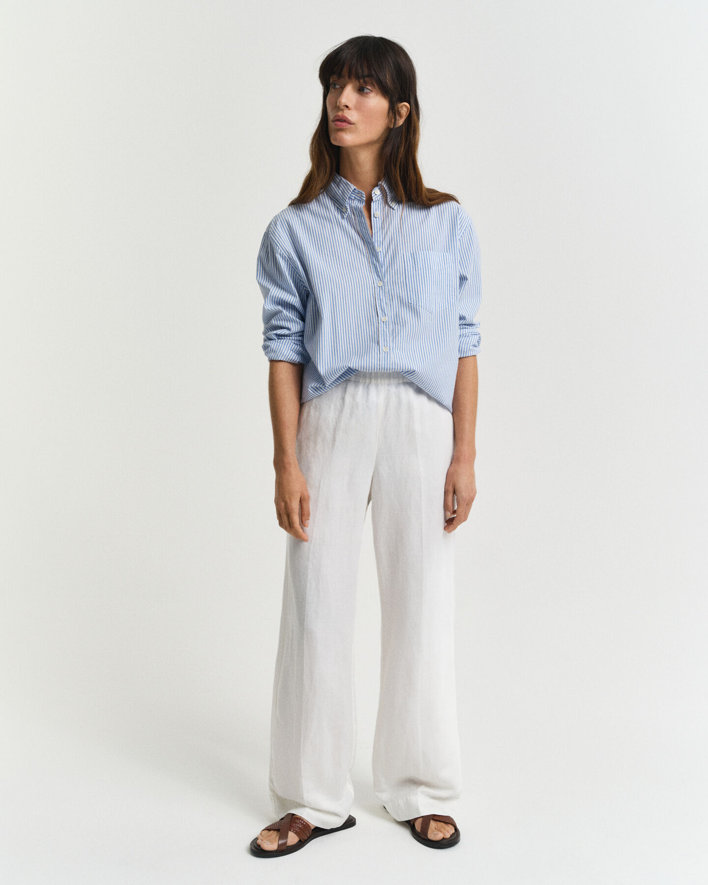 Pantaloni Pull-on in misto lino relaxed fit