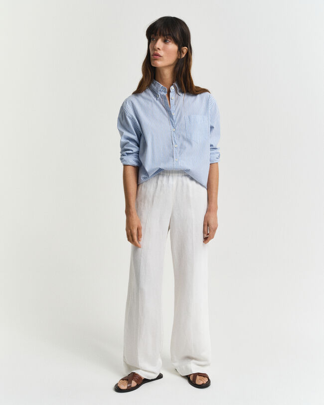 Pantaloni Pull-on in misto lino relaxed fit