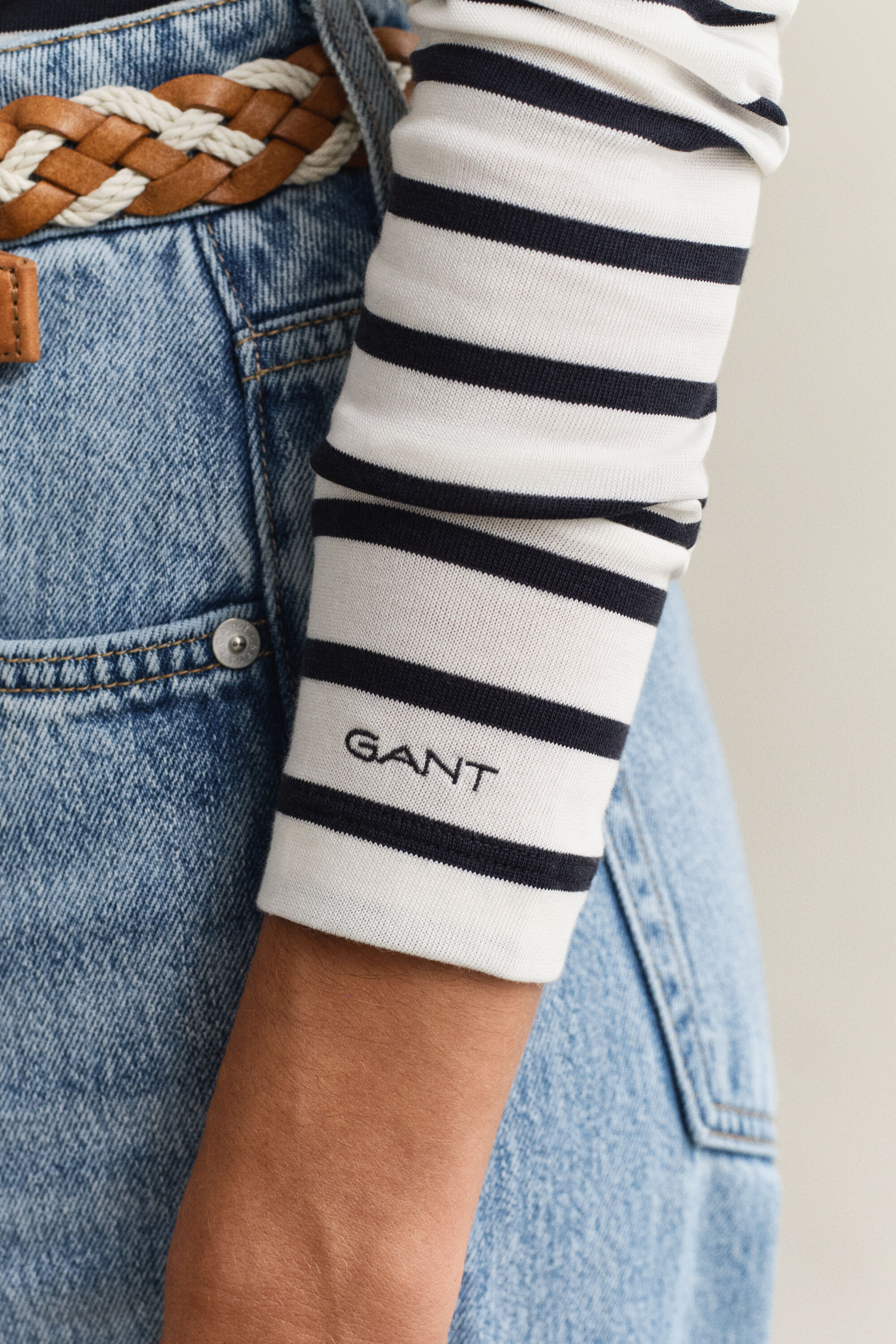 T-shirt maniche lunghe a righe Breton