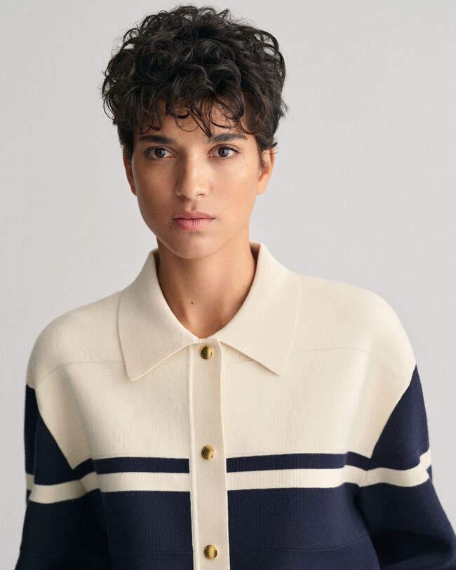 Cardigan a blocchi di colore