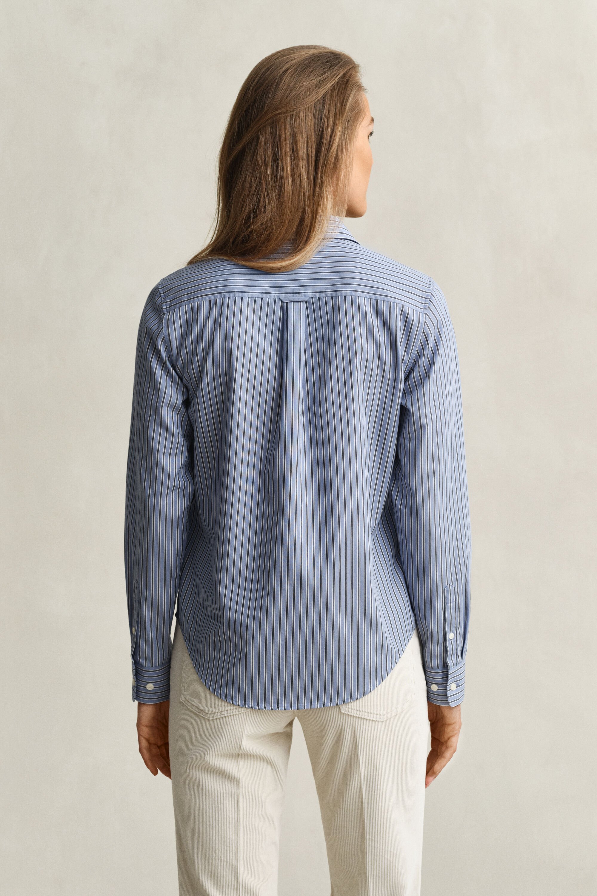 Camicia in popeline a righe regular fit