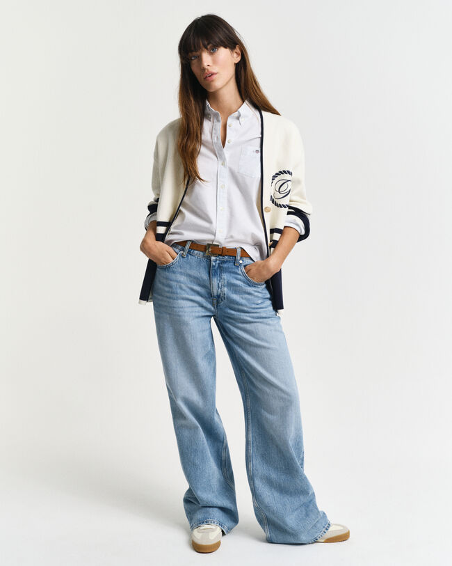 Camicia Oxford classica a righe regular fit