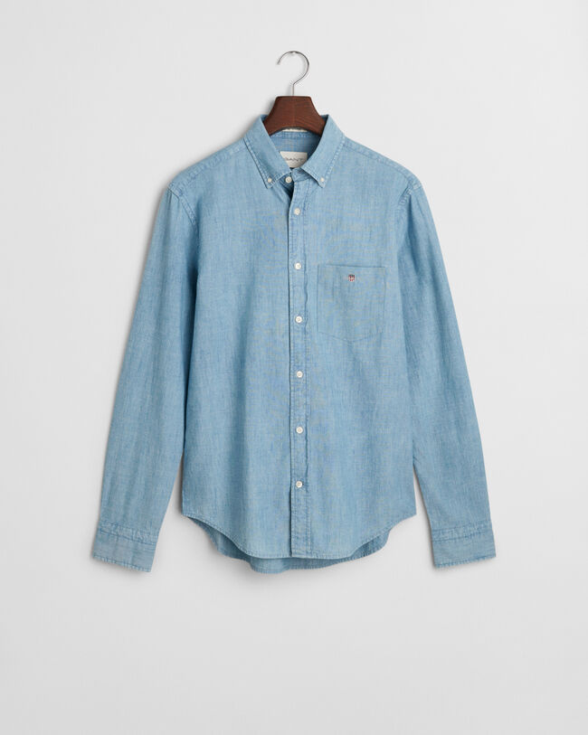 Camicia in chambray regular fit