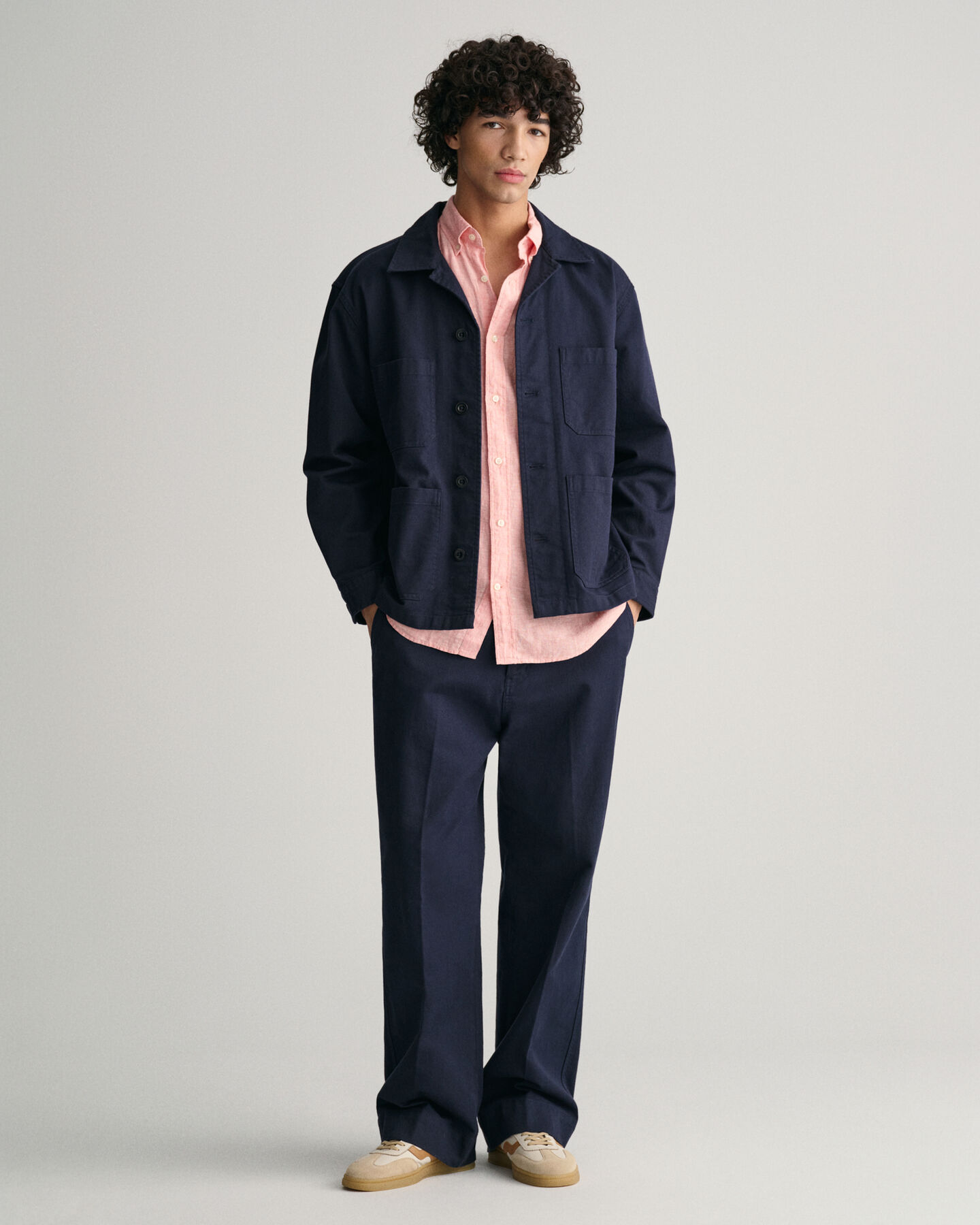 Camicia di lino maniche corte regular fit