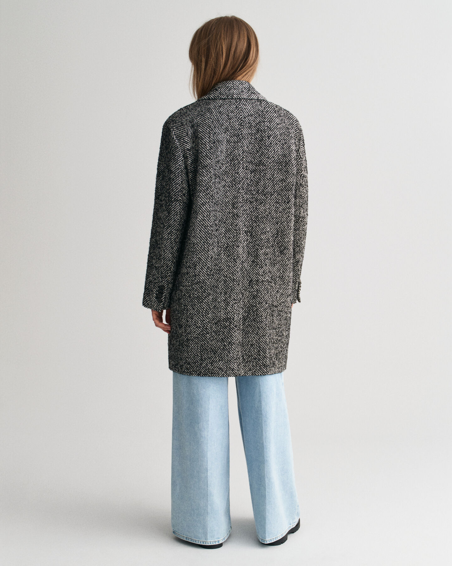 Cappotto Heritage con motivo a spina di pesce