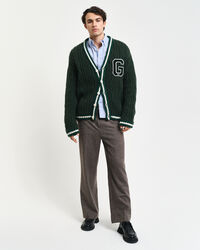 Cardigan a trecce con G stagionale