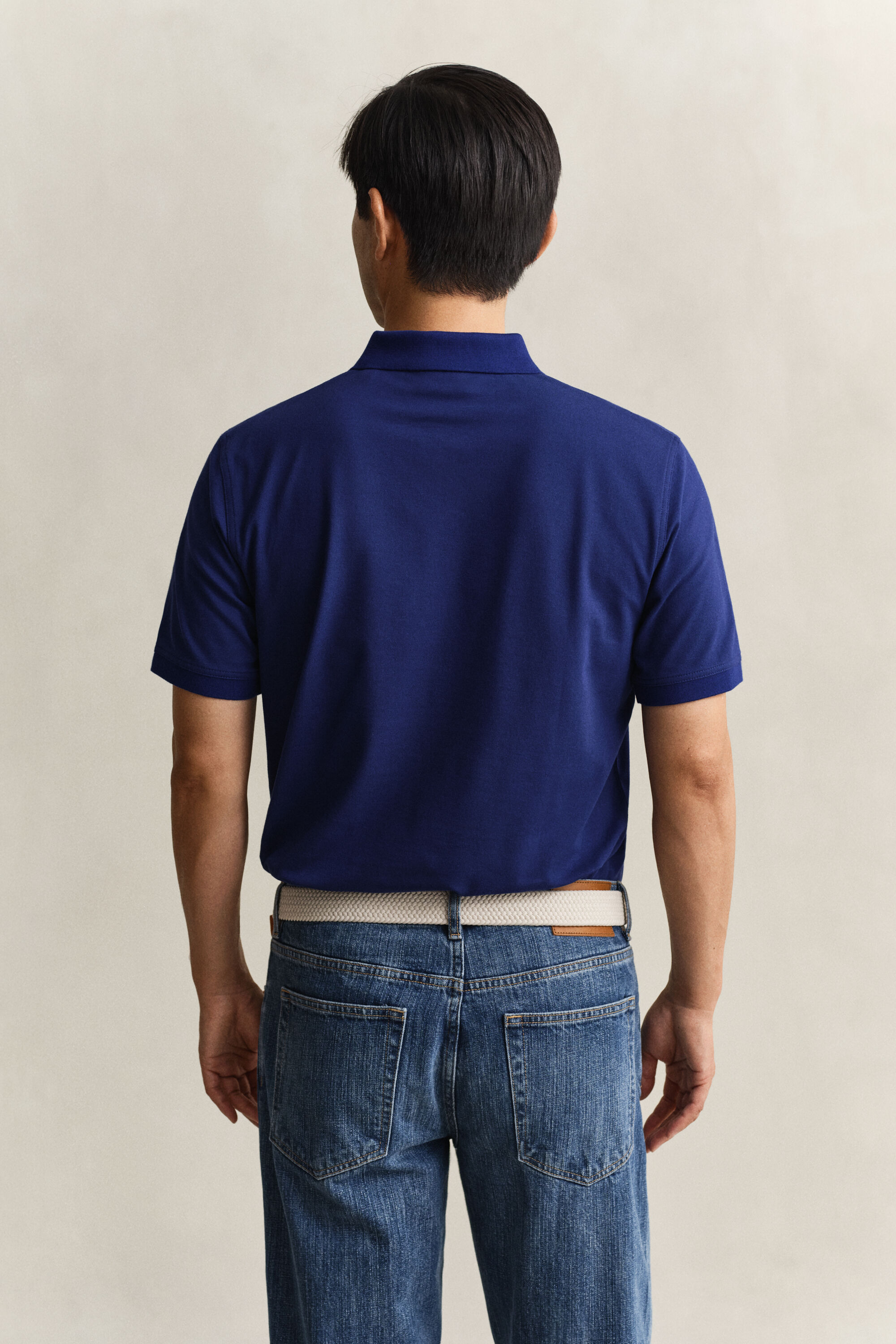 Polo in piqué a contrasto