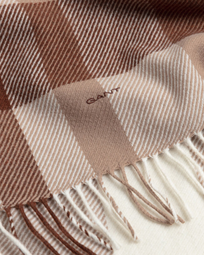 Sciarpa in lana a quadri grandi