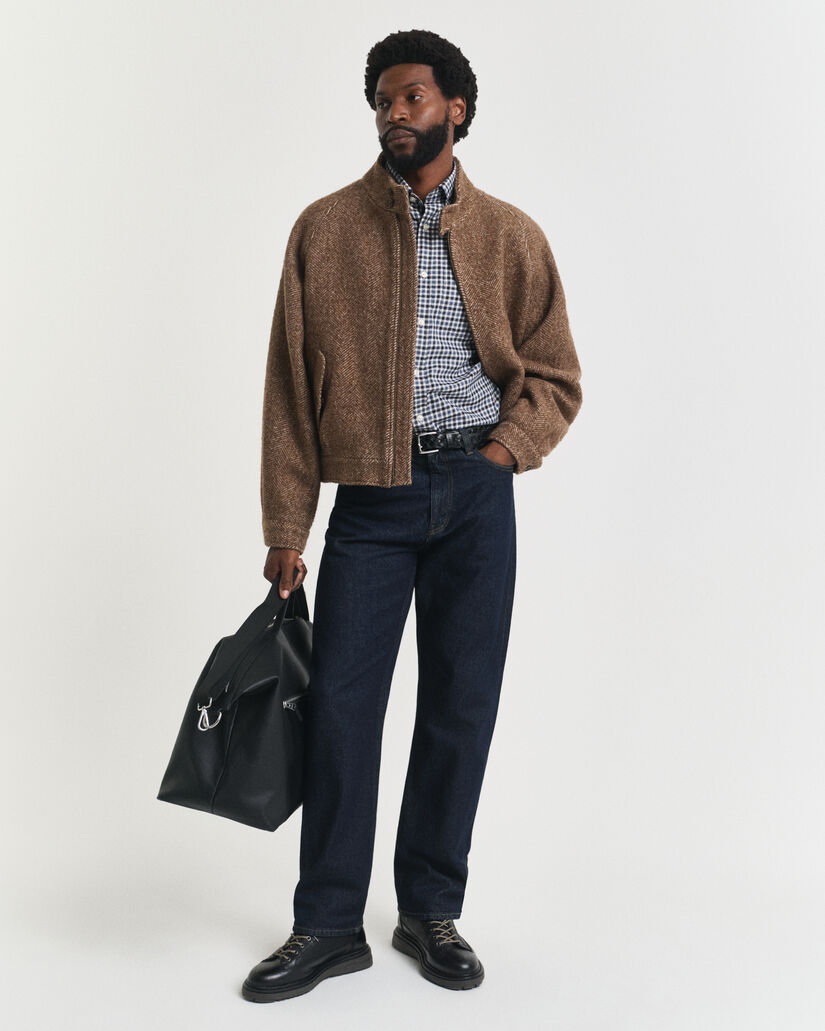 Camicia in twill a quadri percalle regular fit