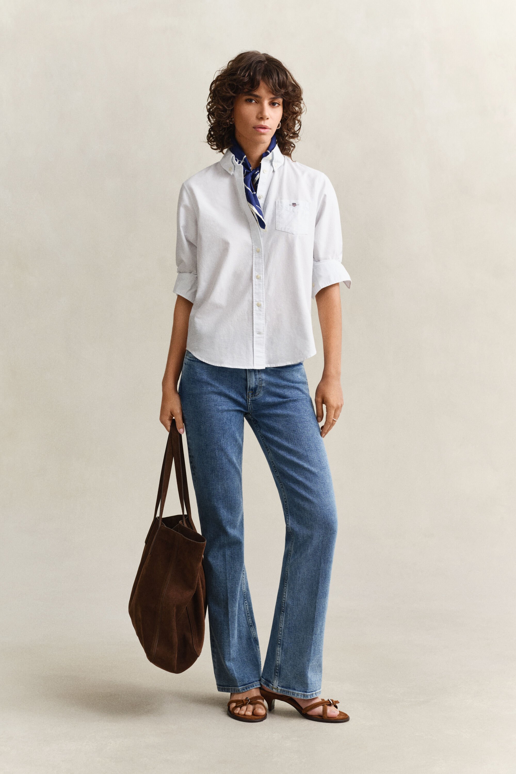 Camicia Oxford classica a righe regular fit