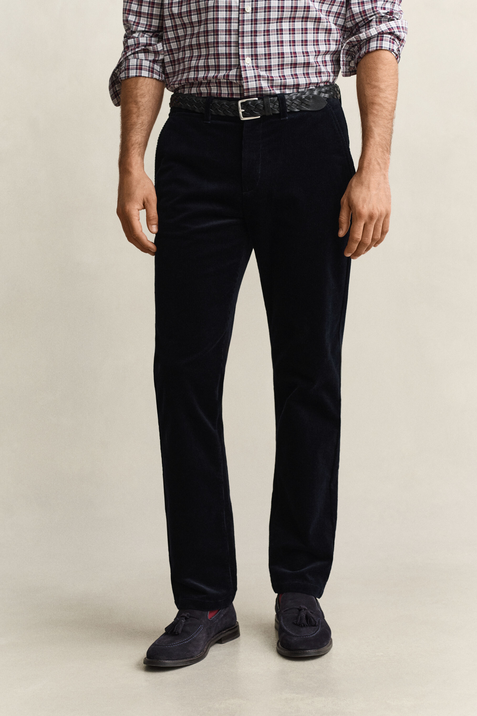 Pantaloni chino in velluto a coste regular