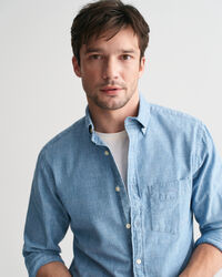 Camicia indaco in chambray regular fit