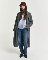 Blusa Oxford classica con volant