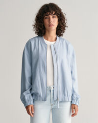 Giacca bomber in misto lino
