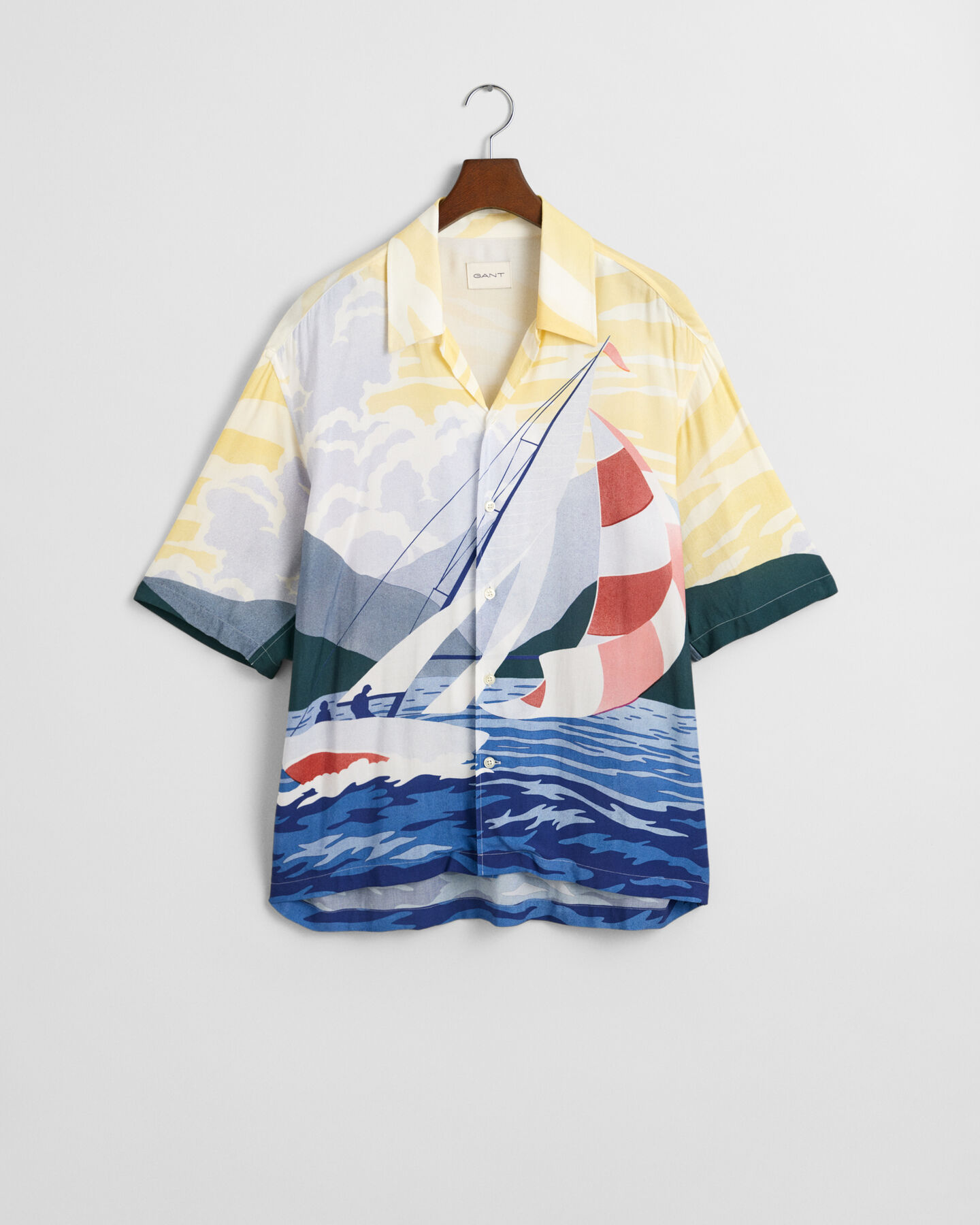 Camicia a maniche corte Sailing Scene relaxed fit
