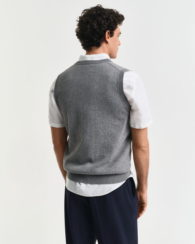 Piumino smanicato in cotone classico