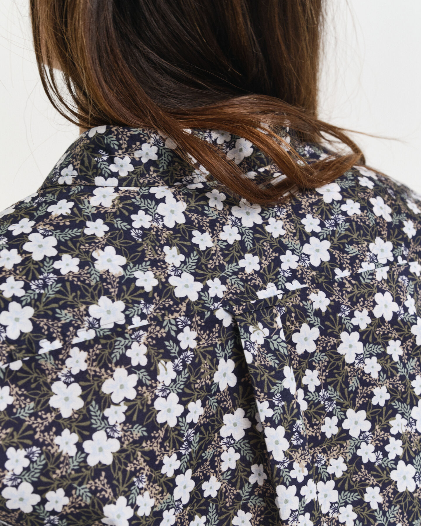 Camicia in misto cotone-voile con stampa Floral regular fit