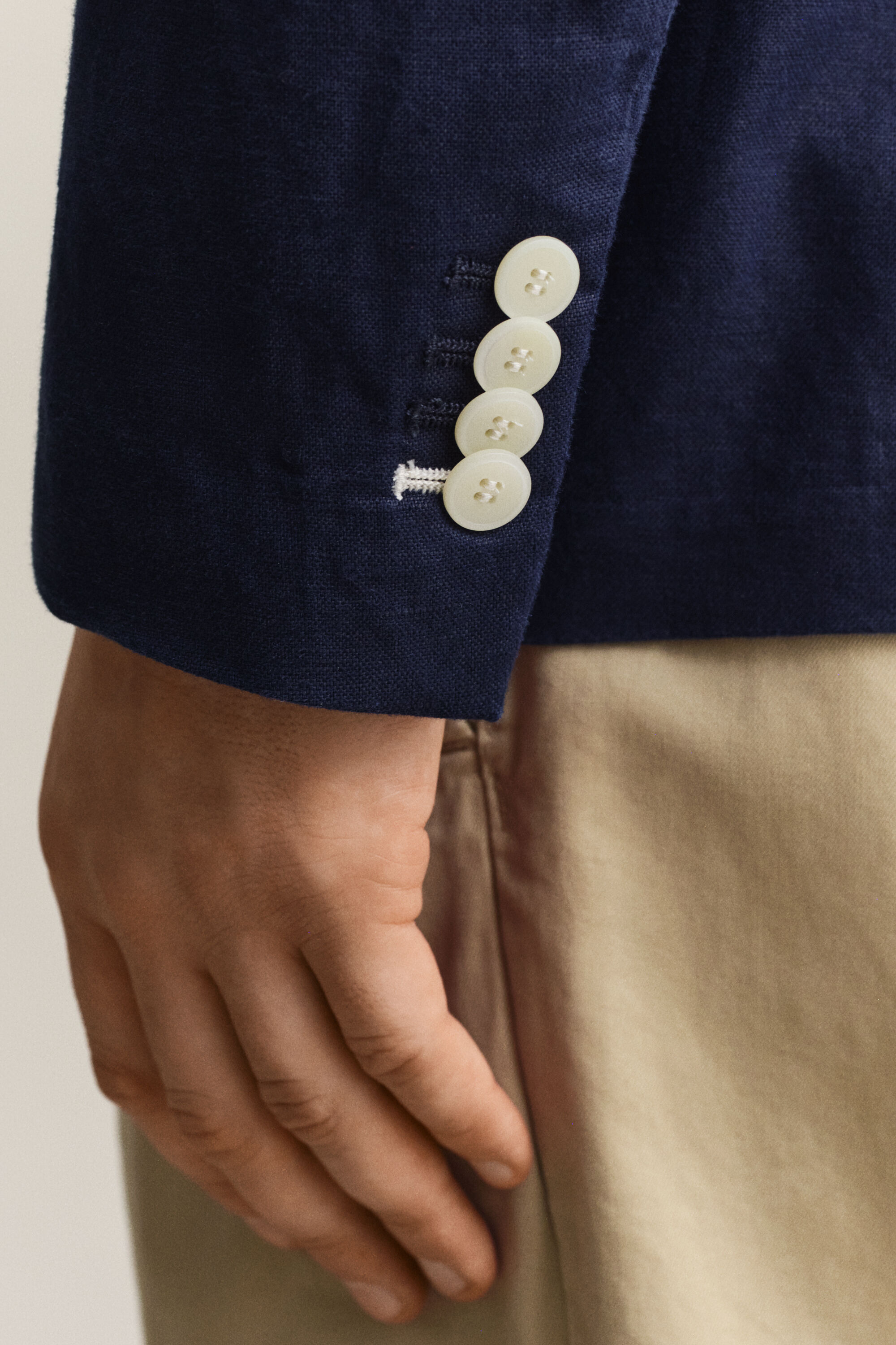 Giacca da abito in misto cotone testurizzato