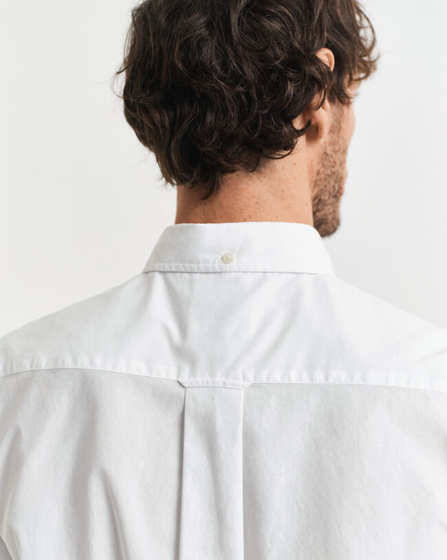 Camicia classica a maniche corte in popeline regular fit