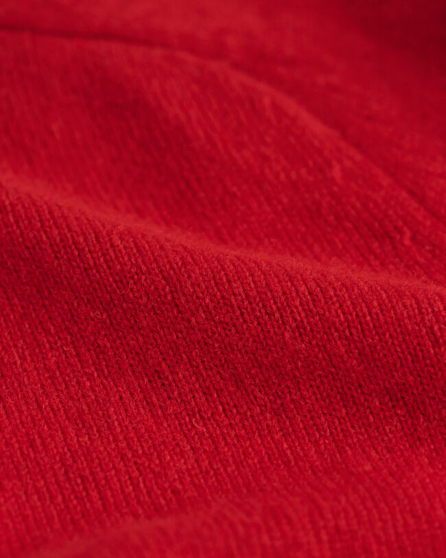 Maglia girocollo in lana con spalla a sella