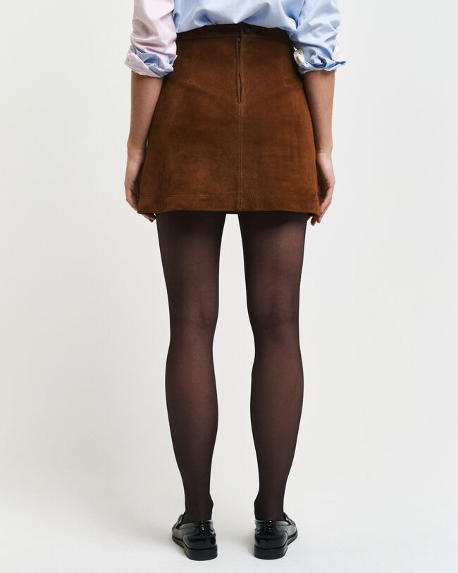 Gonna in pelle di camoscio