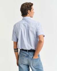 Camicia classica a maniche corte in popeline regular fit