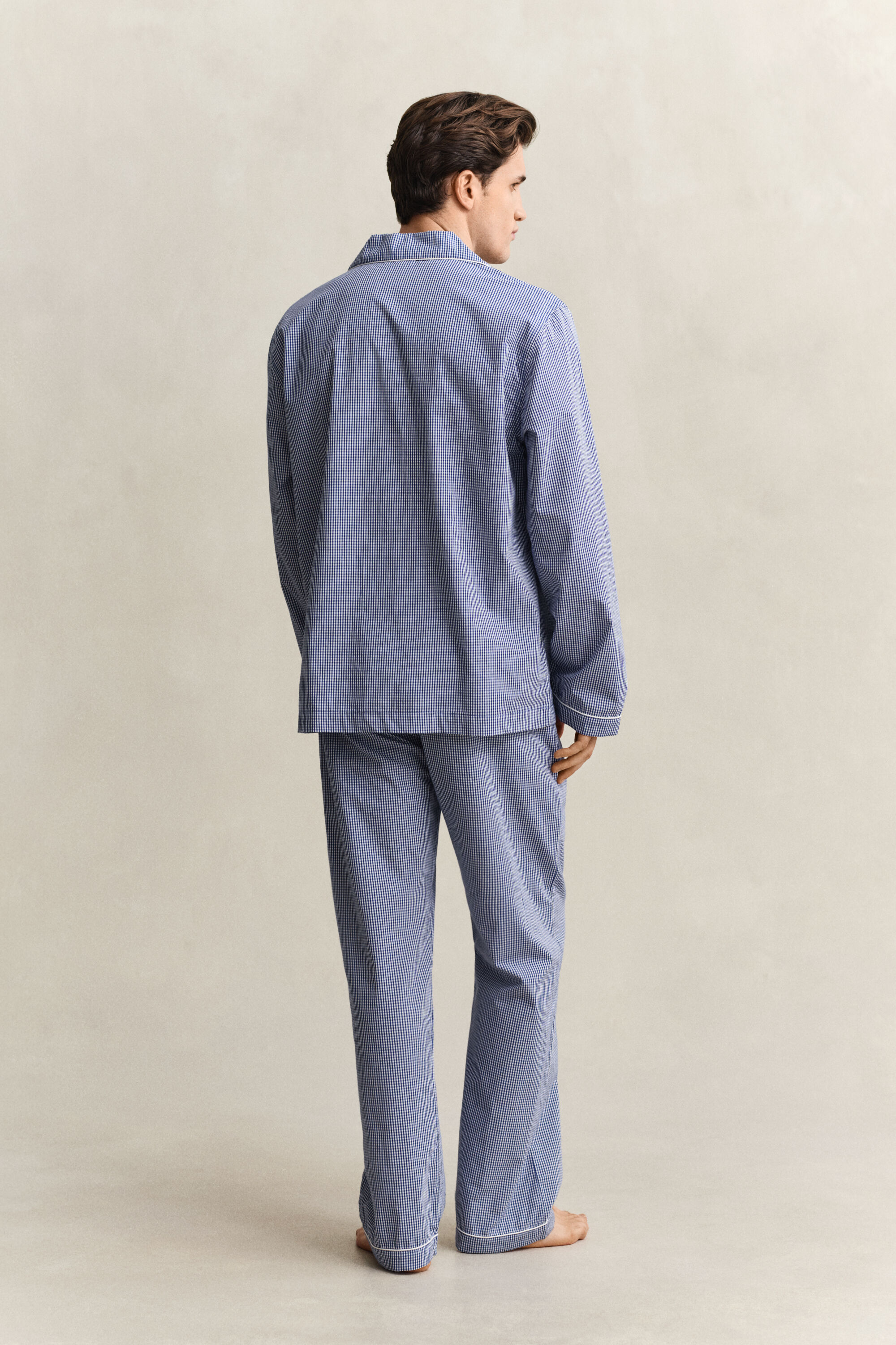 Pigiama in popeline a quadri percalle