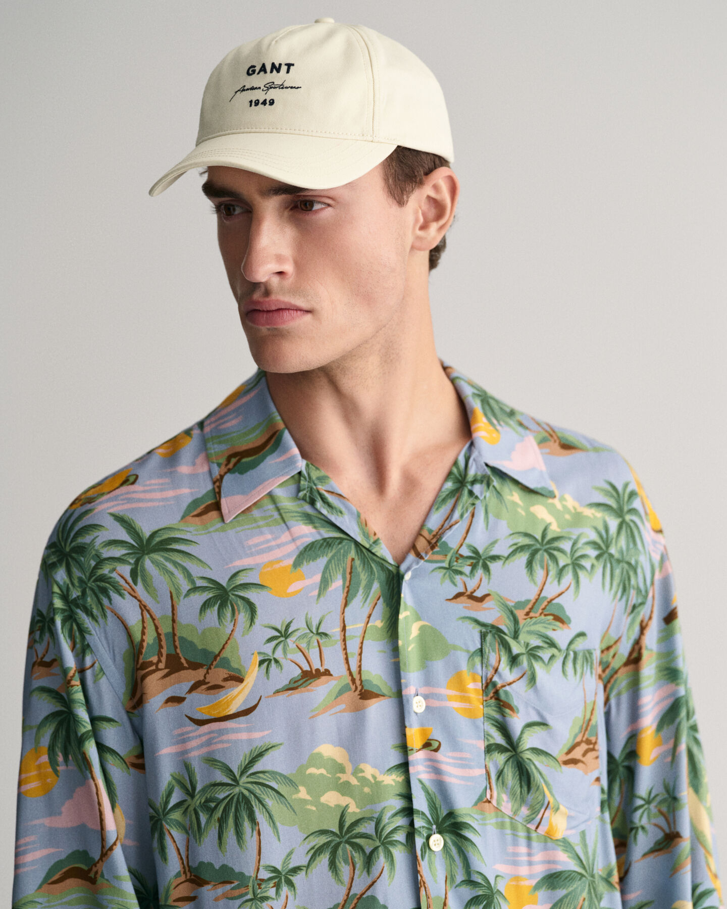 Camicia a maniche corte Hawaiian Print relaxed fit