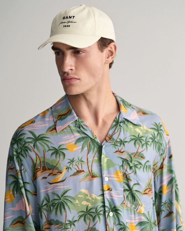 Camicia a maniche corte Hawaiian Print relaxed fit
