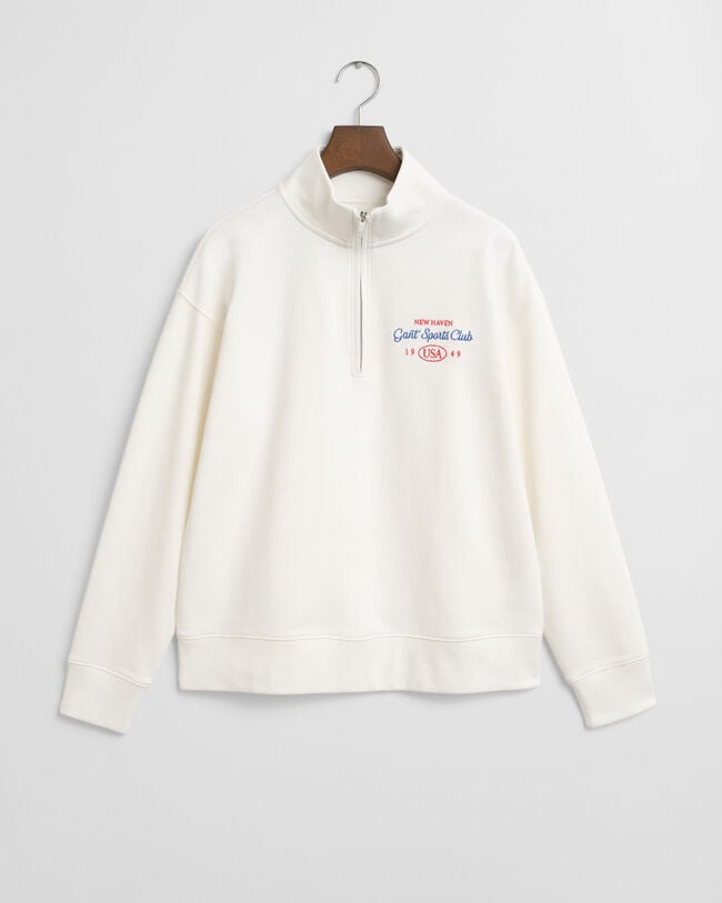 Felpa Graphic con zip corta