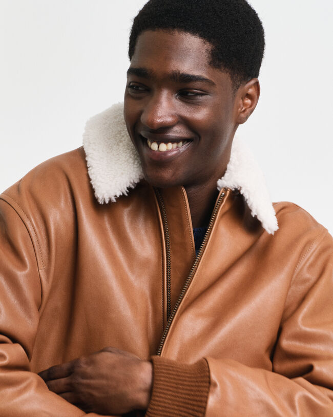 Giacca Aviator in pelle