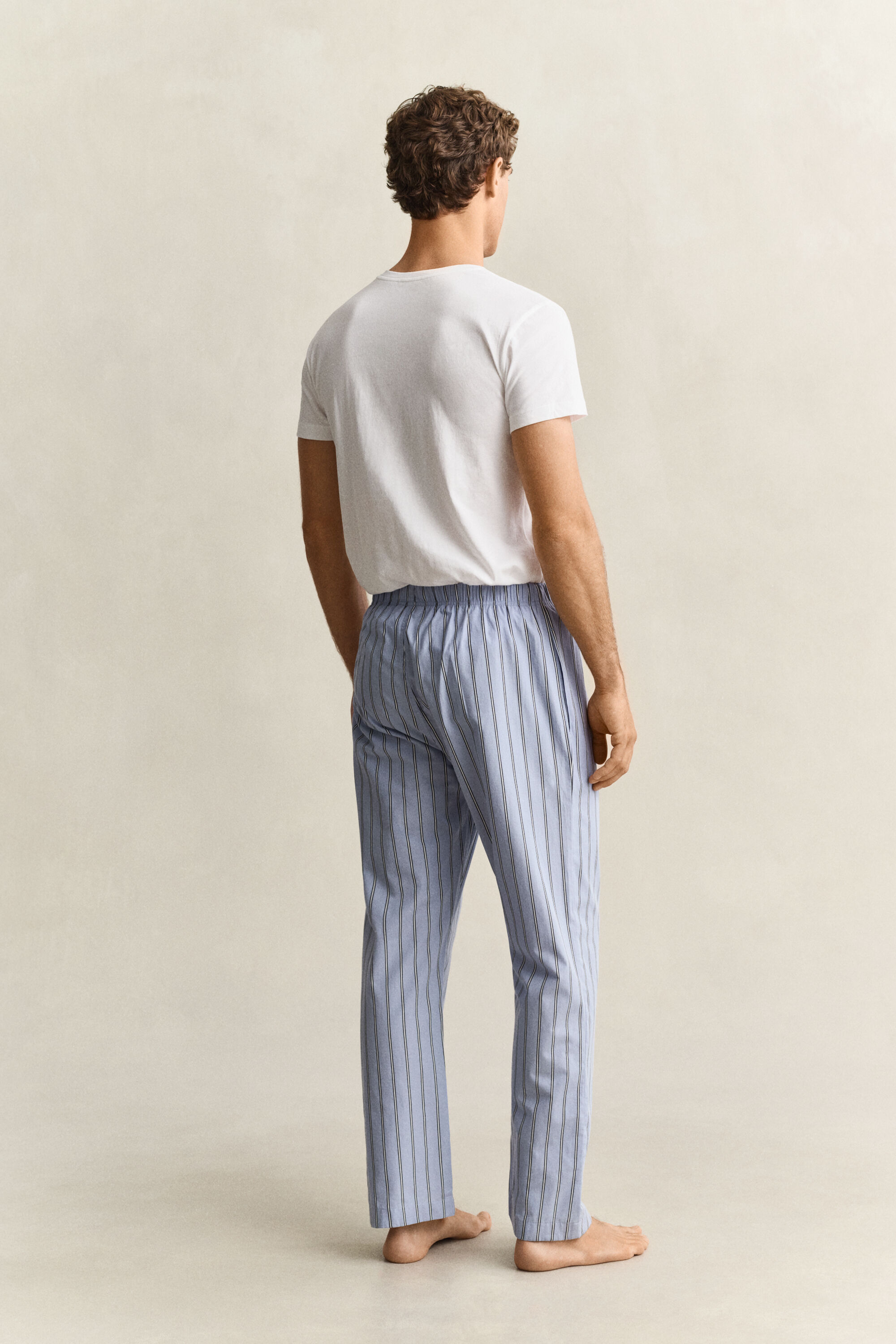 Pantaloni del pigiama in popeline a righe