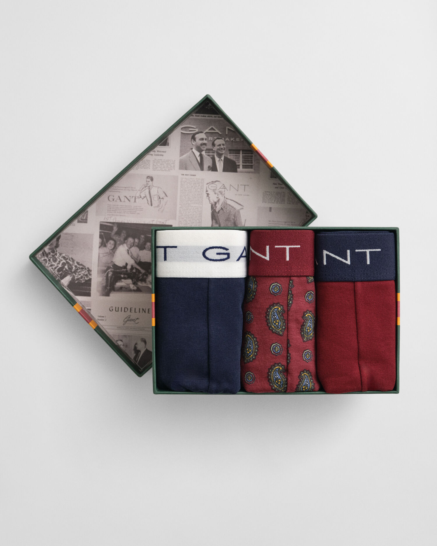 Confezione regalo da 3 paia di boxer con stampa motivo cachemire