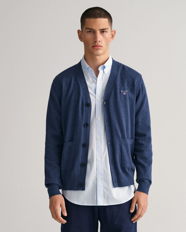 Cardigan Classic in cotone con scollo a V