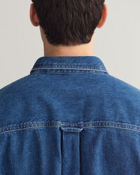 Camicia in twill di denim oversize