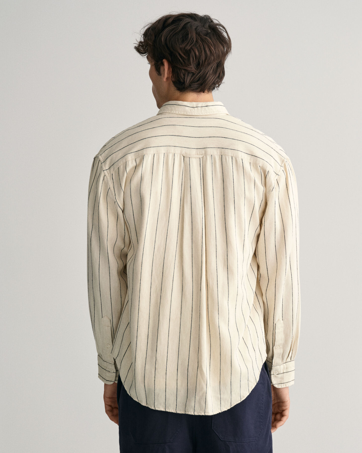 Camicia a righe Slub Striped relaxed fit