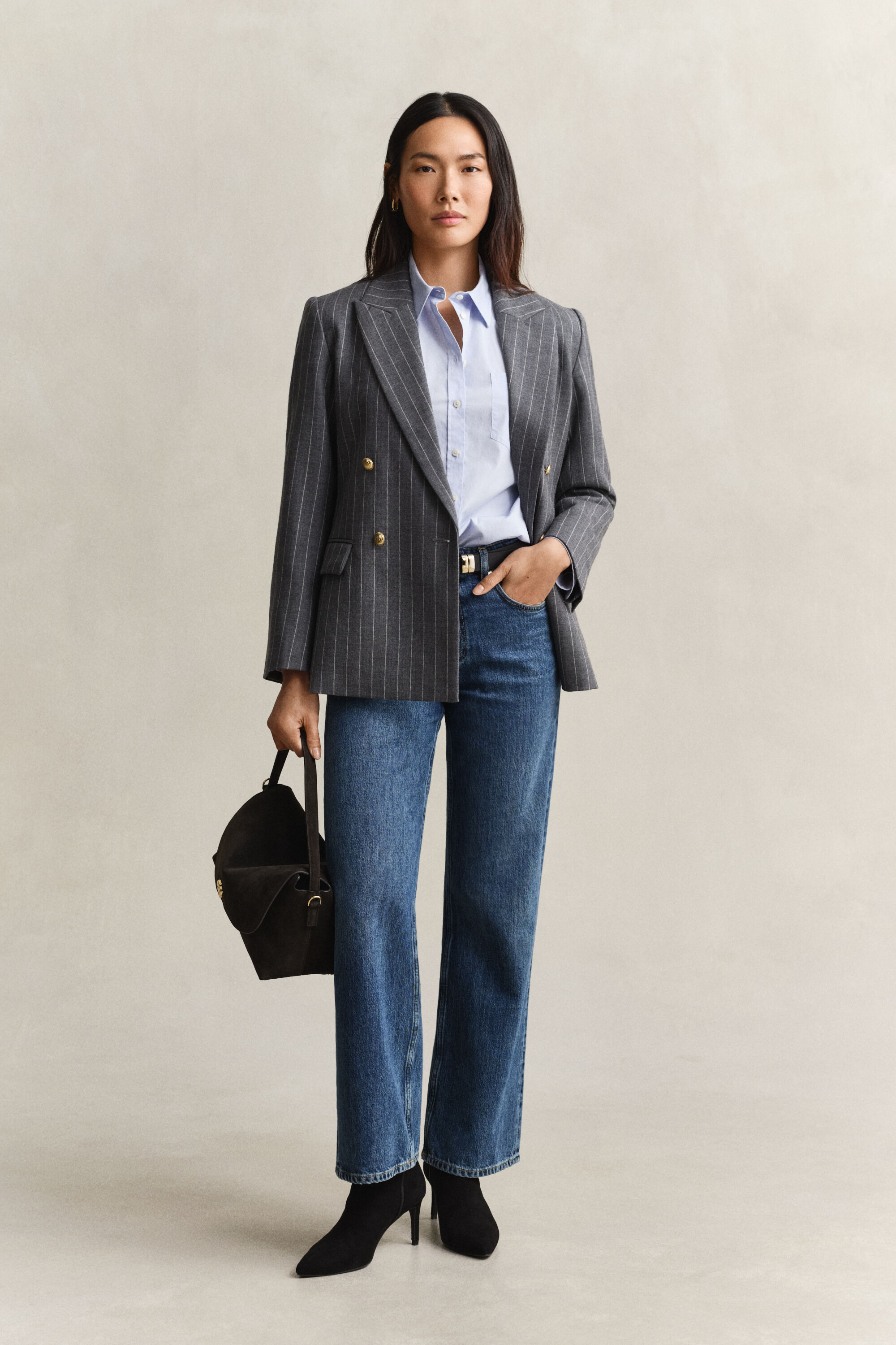 Camicia classica in popeline relaxed fit
