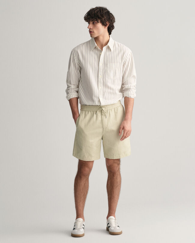 Pantaloncini in lino e cotone
