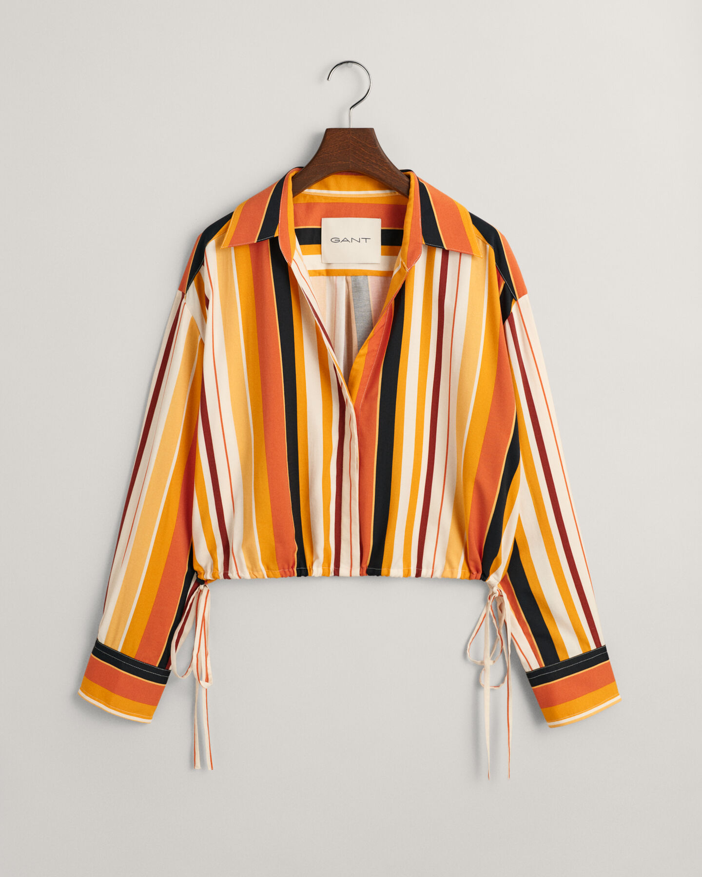 Camicia con laccetto a righe relaxed fit