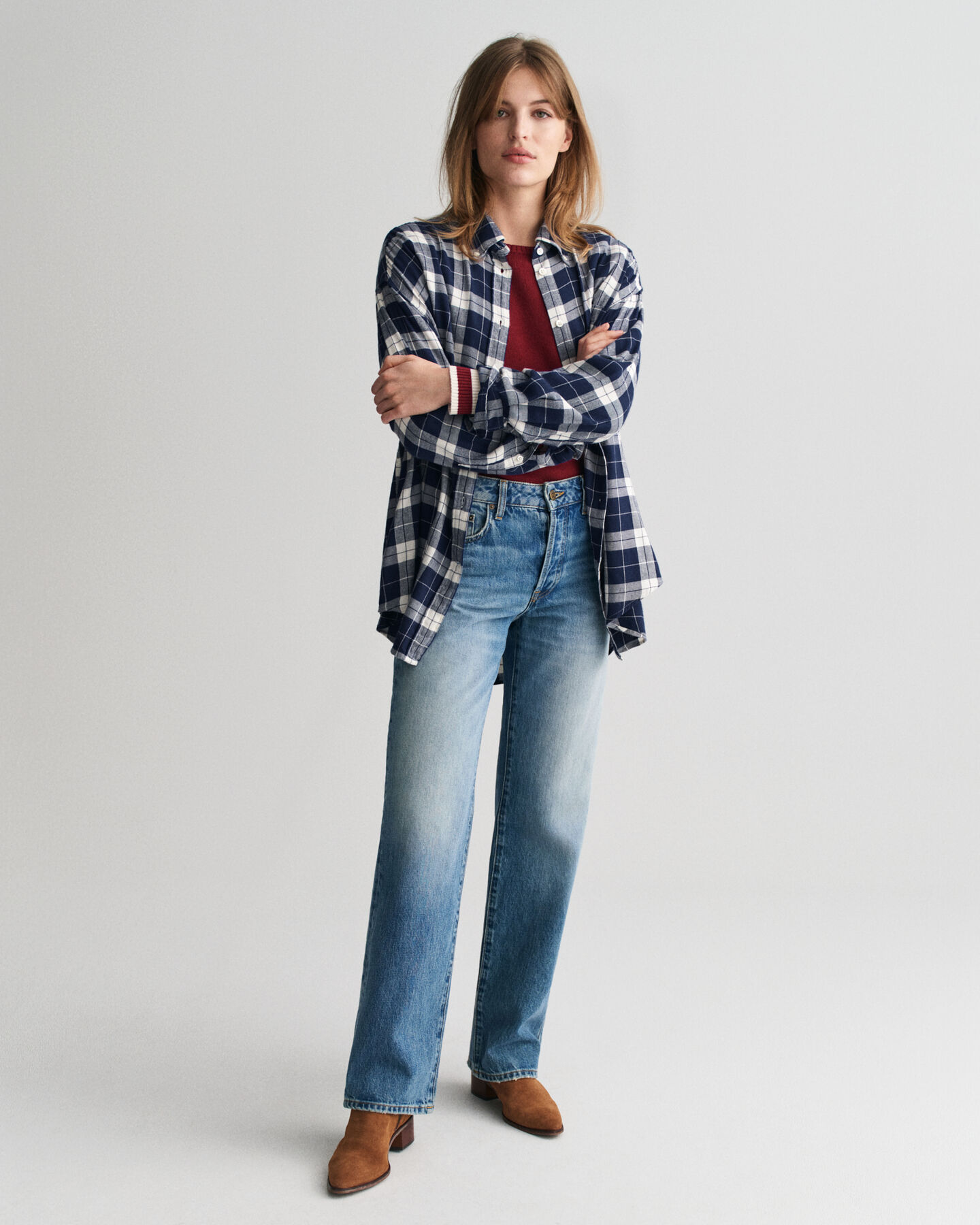 Camicia a quadri in flanella oversize