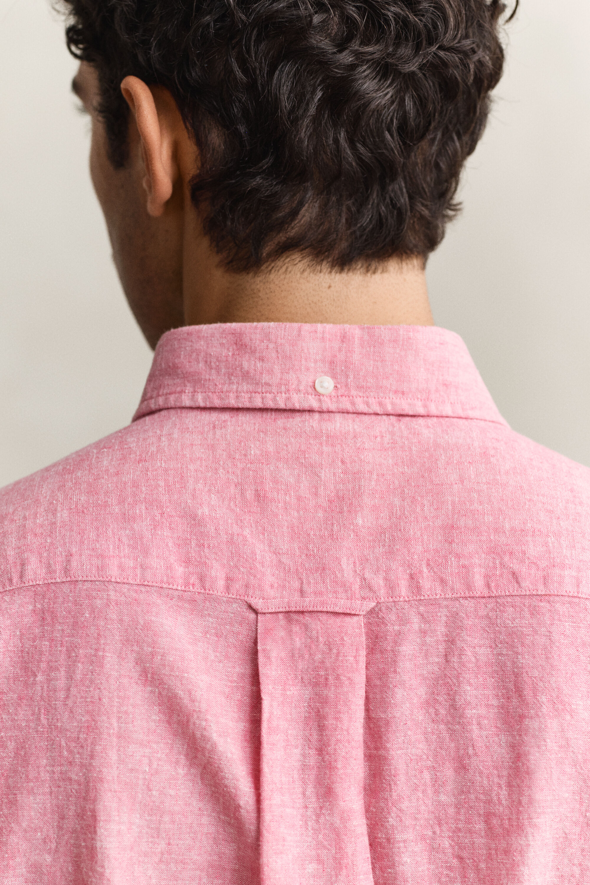 Camicia a maniche corte in misto lino