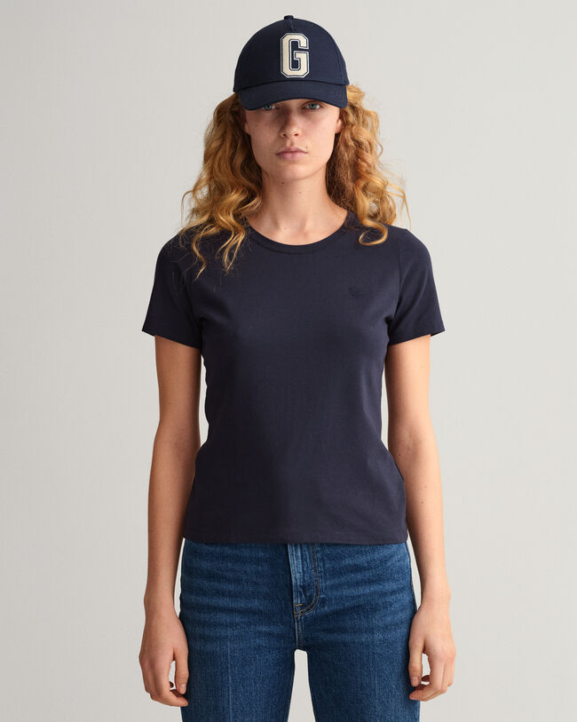 Top in cotone elasticizzato