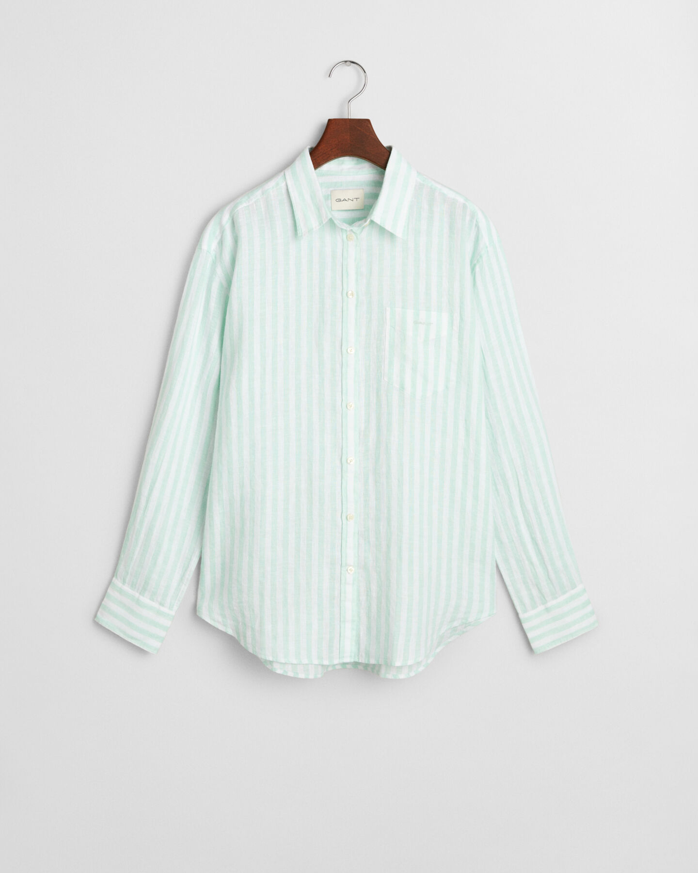 Camicia di lino a righe relaxed fit