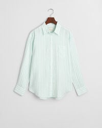 Camicia di lino a righe relaxed fit