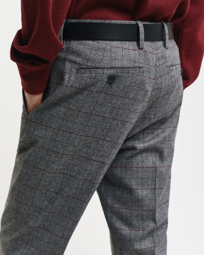 Pantaloni da abito a quadri slim fit