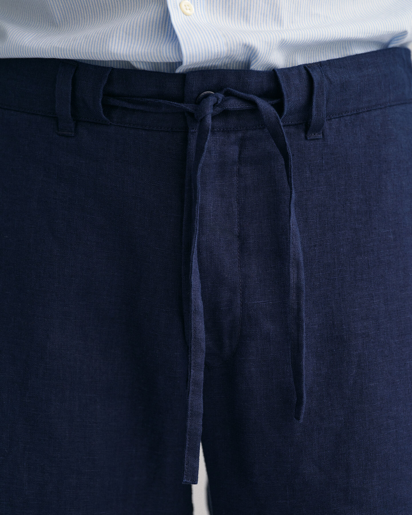 Pantaloncini con coulisse in lino relaxed fit