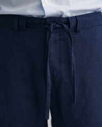 Pantaloncini con coulisse in lino relaxed fit