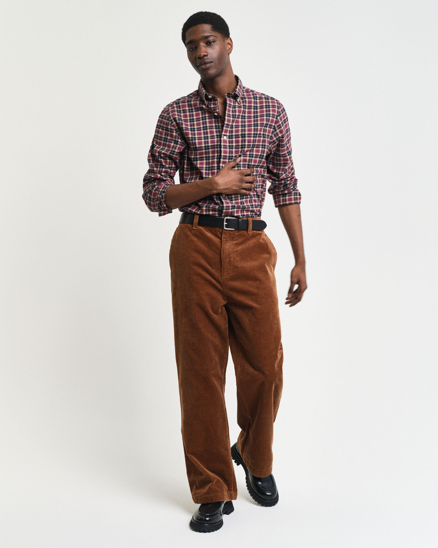 Camicia in twill a quadri regular fit